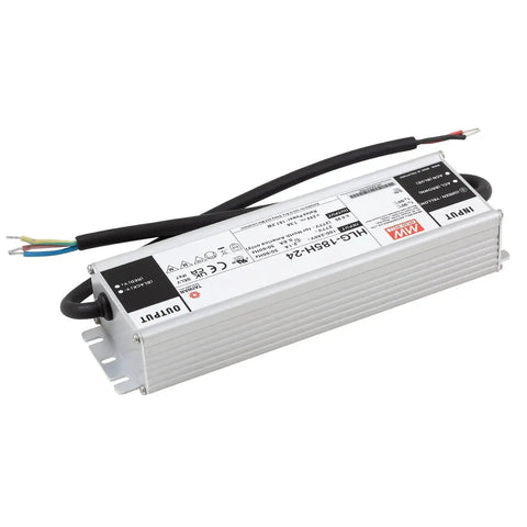 Beefy HLG-185H-24 185W 24V DC LED Driver Power Supply With Dual CV And CC Output, IP67 Waterproof, Wide 90-305VAC Input