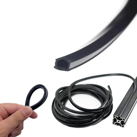Dust Protection Soft Cover Seal Strip For 3030 And 4040 Series 8mm Slot Aluminum Profile Extrusion Black 10M