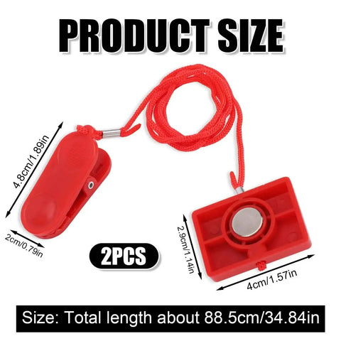 Two Pack Magnetic Treadmill Safety Keys Universal Emergency Stop Magnet Replacement Parts For Treadmills Running Machines Square 1.57 By 1.14 Inches Ideal For Home Gyms And Commercial Use Plug And Play Replacement For Quick Access with size dimensions