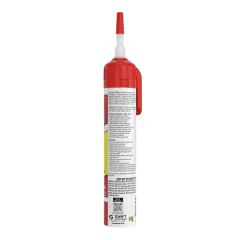 Side view of Waterproof Hybrid Caulk Sealant Paintable Indoor Outdoor No Caulk Gun Needed with red dispenser.