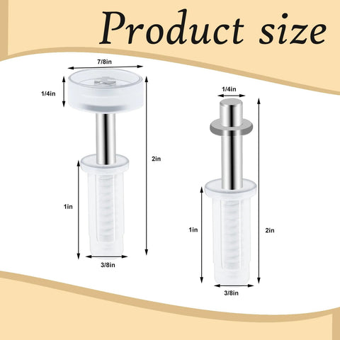 Six Piece Bi Fold Door Top Roller Guide Wheel And Top Pivot Spring Loaded Bifold Door Hardware Repair Kit For Doors One To One And Three Eighths Inch Thick Folding Doors Sliding Closet Barn Pocket Doors Easy To Install with product dimensions shown
