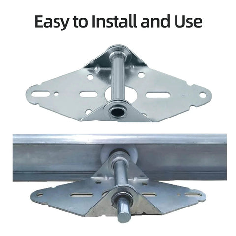 4 Pack Heavy Duty Garage Door Hinges 14 Gauge Steel With Galvanized Finish rust proof durable for residential doors close-up image