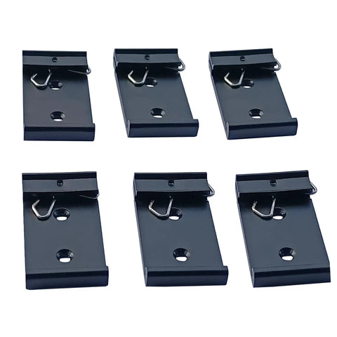 1.08 Inch Width Din Rail Mount Bracket Built Tough Aluminum Alloy Clip For 35mm Universal DIN Rail Corrosion Resistant Six Pack