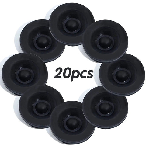 Trailer Hub Cap Rubber Plugs 20 Pack 1.98 Inch Dust Caps For Trailer Axle Bearing Grease Cover Fits Most 2000 To 3500 Pound Axles EZ Lube And Standard 4 Lug And 5 Lug Axles Durable Weatherproof Replacement To Keep Bearings Clean And Shield From Dirt On