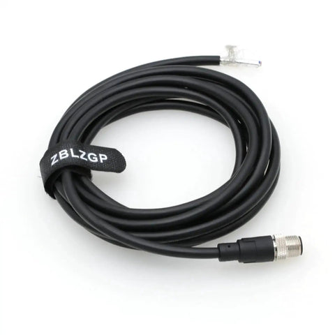 M12 4 Pin Male Actuator Sensor Signal Cable A Coded Shielded For Industrial Automation Control Fieldbus Module 3M coiled