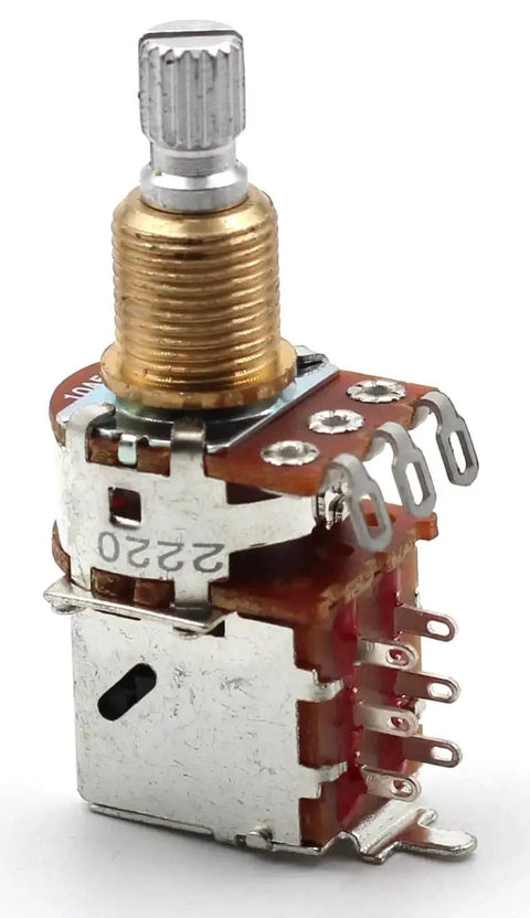 Push Pull 500k Guitar Potentiometer With Audio Taper For Coil Splitting And Phase Inversion Smooth Volume Control The Art Of Tone By Bourns Short Split Shaft 18 Tooth Coarse Spline