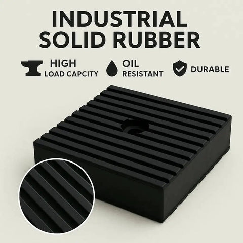 Four Pack Heavy Duty Anti Vibration Pads Made From Solid Rubber Four By Four By One Inches for Quiet Operation and Noise Dampening