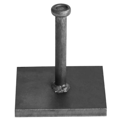 Four Pack Heavy Duty Weld On Square Base Anchor Plates 4 By 4 Inch 3 Eighths Inch Thick For Steel To Concrete Connection With 1/2 By 3 1/2 Inch Weld Stud Low Carbon Steel Plain Finish