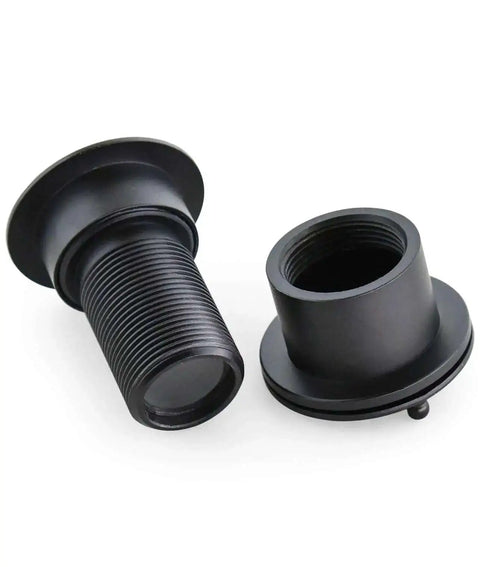 Solid Brass Door Viewer Peephole With 220 Degree View And Privacy Cover, Heavy Duty All Metal Construction, Modern Black Finish