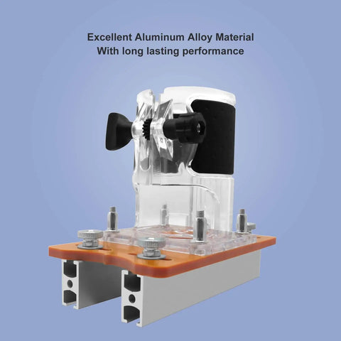 2 In 1 Invisible Fastener Slotting Bracket For Woodworking Router Base And Mortising Jig with Heavy Duty Aluminum Build