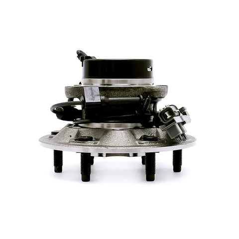 Front view of Front Left Wheel Bearing Hub Assembly Fits 2004 To 2008 GMC Canyon And 2006 To 2008 Chevy Colorado 2WD Z71 Off Road Chassis With ABS 6 Lug