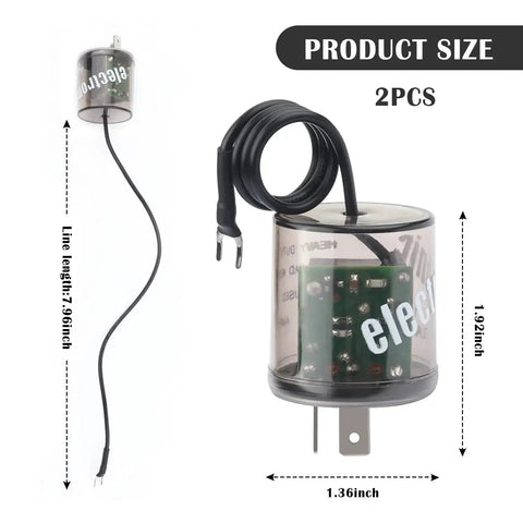 2 Pin LED Flasher Relay With Ground Wire For 12V Cars Trucks And SUVs No Brainer Fix For LED Turn Signal Flickering Waterproof ABS