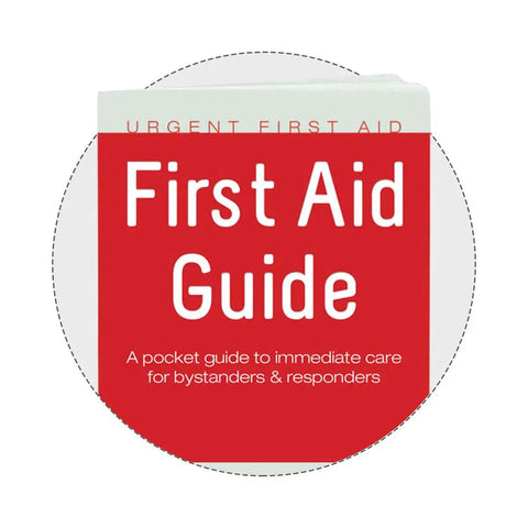 Red First Aid Guide from Refill And Upgrade 25 Person First Aid Kit, 78 Pieces, ANSI Z308.1-2021 Class A, OSHA Compliant.