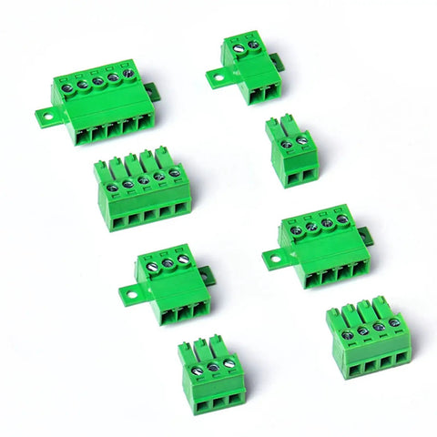 Five Pack 3 Pin 3.81mm Pitch Panel Mount Screw Terminal Block Connector Phoenix Type 8A 300V For 16-28 AWG Wires