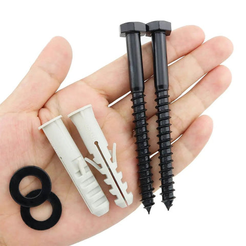 Five Set Barn Door Wall Spacers With Screws Adjustable Spacers For Flat Track Sliding Barn Door Hardware Rolling Roller Assemblies Connectors Steel Connector All In One Kit held in hand