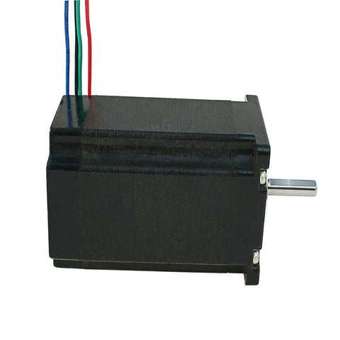 Side view of Nema 23 Stepper Motor 2.8A 1.9Nm 8mm Shaft 76mm Length for CNC Mills and Lathes with exposed wiring