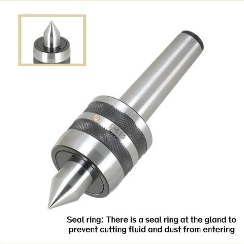 Heavy Duty Live Bearing Tailstock Center MT4 Triple Morse Taper 60 Degree Point For CNC Lathe Work, 3000 RPM, 0.0004 Concentricity