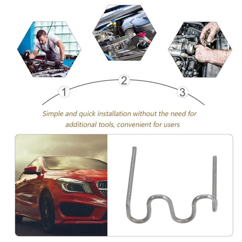 1000Pcs Plastic Welding Staples Hot Staples Repair Kit For Auto Body Bumper Dash Lamp Holder And Plastic Ring Fixes Get It Fixed Fast With Tungsten Steel Construction For Durable Welds And Easy Home Car Repairs illustration