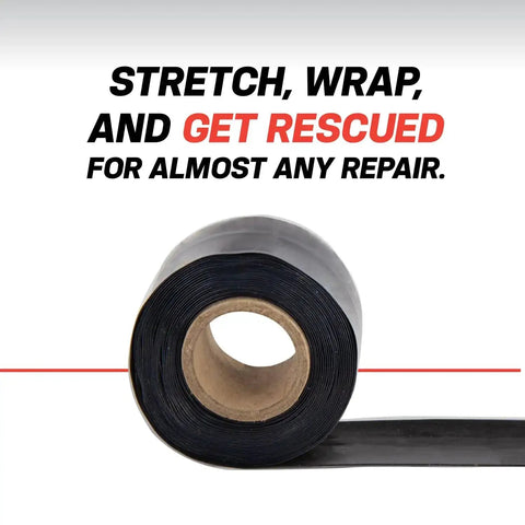Self-Fusing Silicone Rescue Tape For Emergency Plumbing And Radiator Hose Repair, Waterproof and Heat Resistant, black roll