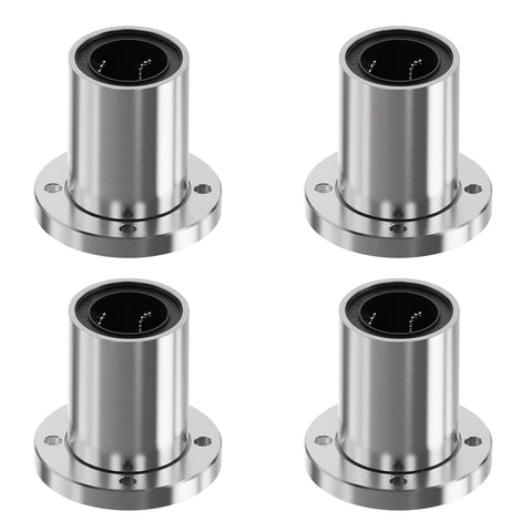 4 Pcs LMF20UU Round Flange Linear Ball Bearings 20Mm ID 32Mm OD 42Mm Length Double Sealed ideal for 3D printers and CNC machines
