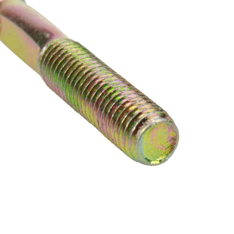 Close-up of M8x80mm Double End Threaded Self Tapping Wood Screw Bolt Stud Hanger Bolt with iron bronze tone finish for timber fastening