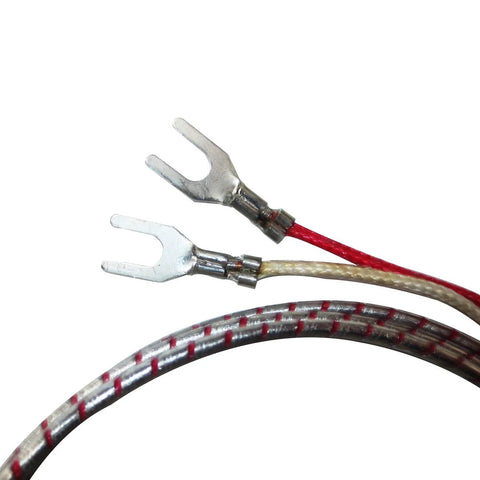 750mV thermocouple lead with fork terminals, 24-inch aluminum wire, red and white insulation for fireplace stoves