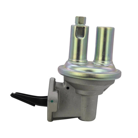 Side view of Mechanical Fuel Pump Compatible With 1966 To 1974 Ford Torino Ranchero Ranch Wagon Mustang Maverick Galaxie 500 Mercury Comet Montego Fitment For L6 3.3L 3.9L 4.1L Engines Plug And Play Easy Install Durable Fuel Delivery.