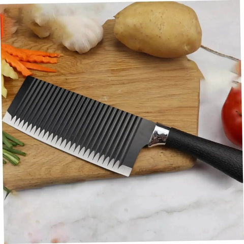 Wavy Cutter For Vegetables And Fruits Stainless Steel Crinkle Slicer Cuts Potatoes Carrots Onions Cheese And More