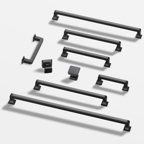Matte Black Cabinet Handles 3 Pack 5 Inch Modern Cabinet Pulls For Kitchen And Vanity Durable Solid Construction Fingerprint Resistant