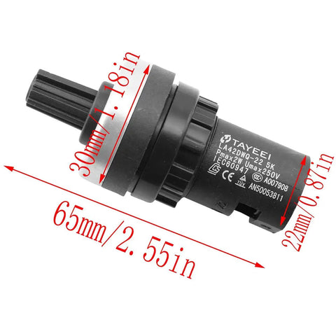 Potentiometer Frequency Converter Precision Governor 22mm LA42DWQ-22 5K Ohm Variable Speed Drive Rotary Potentiometer