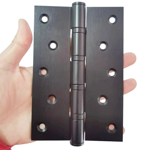 6 Inch Ball Bearing Door Hinges For Heavy Duty Wood Doors Non Mortise With Mounting Hardware Brushed Black Stainless Steel 304