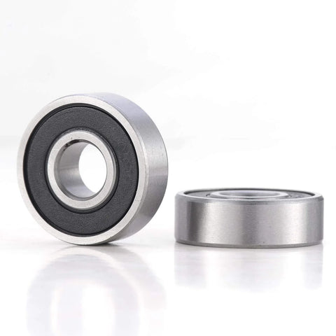 Donepart R16-2RS ball bearing, metal outer ring, 1 in bore, 2 in OD, 1/2 in thick, double rubber sealed, 2-pack