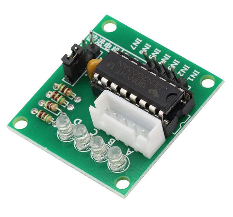 VKLSVAN 3-pack 28BYJ-48 5V stepper motor with ULN2003 driver board; green PCB, white connector, LEDs