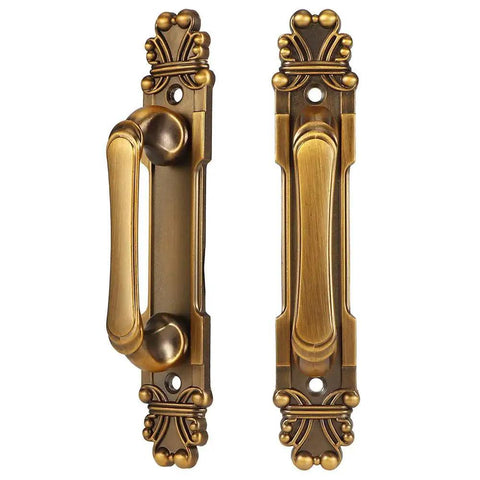 Set Of 4 European Style Vintage Door Handles For Cabinets Drawers Cupboards And Sliding Doors, Classic Metal Pull Handles, front view