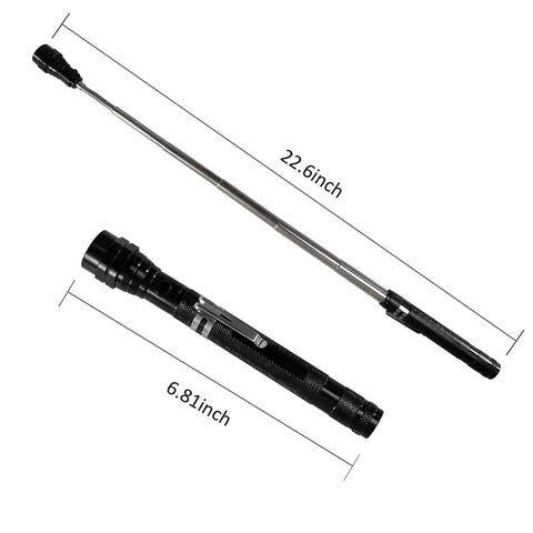 Magnetic Flashlight Gift For Men And Dads Extendable Telescoping Magnet Tool for DIY Handyman 6.8 to 22.6 inch
