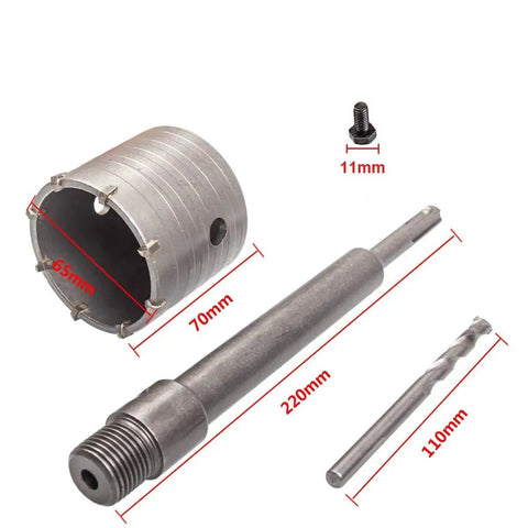 2 1/2 Inch Concrete Hole Saw with SDS Plus Shank 65mm Wall Drill Bit for Brick Concrete Cement Stone by CertBuy components