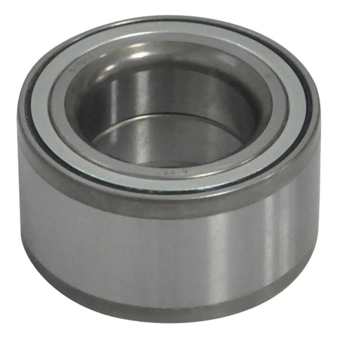 Close-up of a Premium Front Wheel Bearing Assembly for Toyota 4Runner Sequoia Tacoma and Tundra, silver metal finish, cylindrical design
