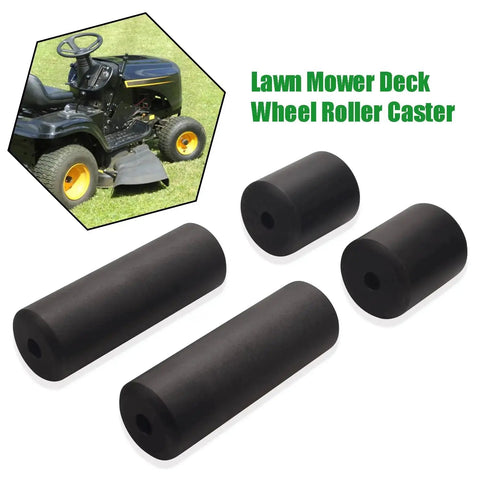 Deck Wheel Roller Caster Kit with Two 67240 and Two 30240-0 Rollers for Lawn Mowers, shown with mower deck image.