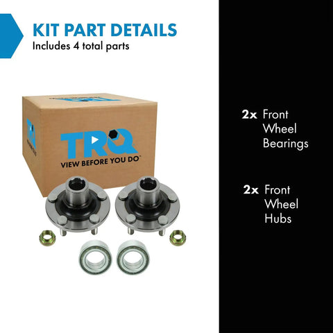 Front Wheel Bearing And Hub Kit For Subaru Cars 2003 To 2006 Baja, 1999 To 2008 Forester visible with 2 bearings and 2 hubs
