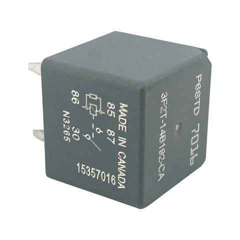 Ford Compatible 12V 40A 4 Pin SPST Automotive Power Relay close-up with visible markings, used in F150 F-Series Explorer