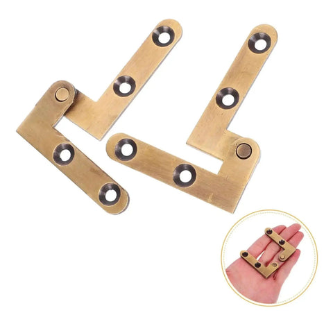 Heavy Duty Invisible Pivot Hinges For Wood Doors Slick Concealed Self-Closing Bronze Finish shown in hand for size reference