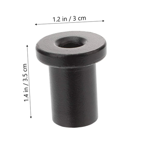 Black spacer from 5 Pack Sliding Barn Door Track Spacers Replacement Kit For Barn Door Hardware, Heavy Duty High Carbon Steel, dimensions shown.