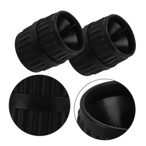 Tubing Deburring Reamer Set 2 Pcs Inner Outer Reamer Tool For Pipes Quick Chamfering Edge Removal on black background