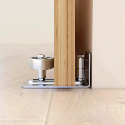 Stainless Steel Sliding Barn Door Floor Guide Wall Mounted Flush Mount Stay Roller With Bottom Adjustable Roller for smooth sliding