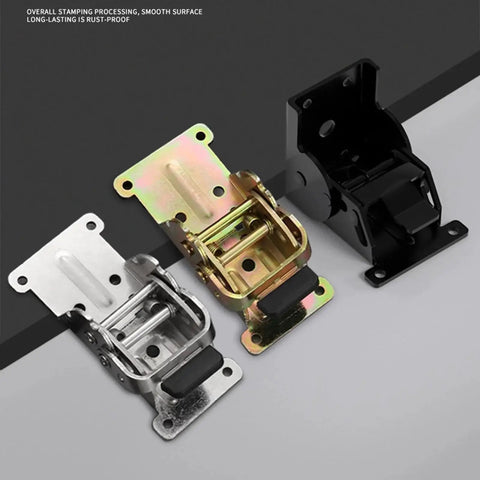 Industrial Locking Hinges 180 Degree Foldable Leg Brackets in silver, gold, and black for tables and beds, heavy duty load capacity