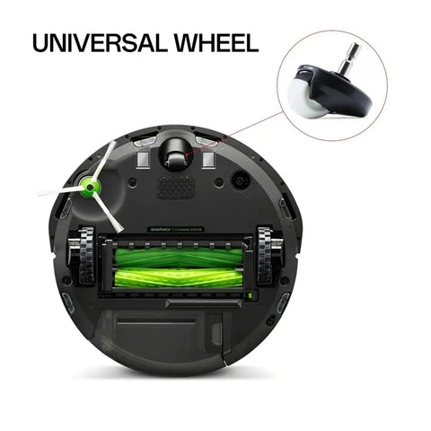 Front Wheel Caster Assembly For Roomba Vacuum Cleaners 500 600 700 800 I7 E5 E6 900 Series attached to vacuum base