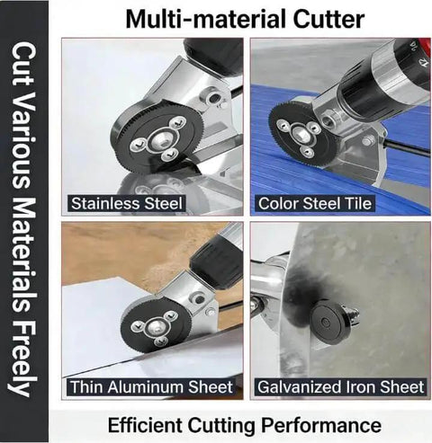 Drill Nibbler Sheet Metal Cutter Attachment For Electric Drills With Adapter cutting stainless, aluminum, color steel, and galvanized iron