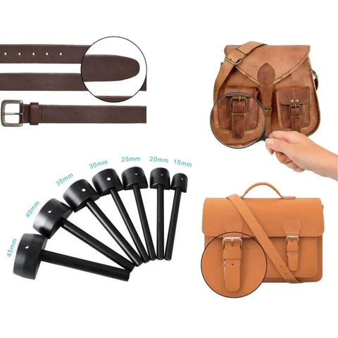 Set of Half Round Leather Punch Cutter 40mm Semicircle Punch Tool For Belt Ends Wallet Edges Handbag Crafting in various sizes