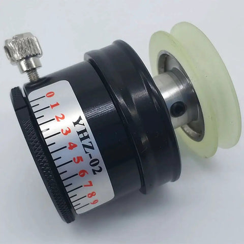 Front view of a single YHZ-02 magnetic damper torque controller with black housing, silver dial, and white drive wheel