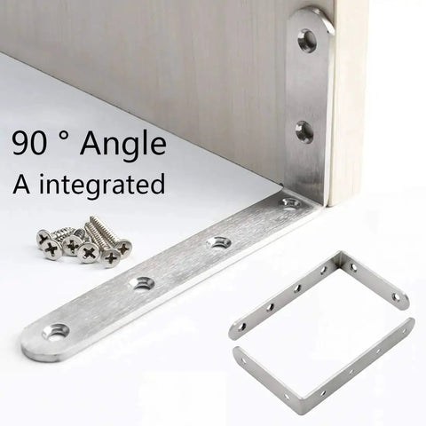 Heavy Duty L Shaped Shelf Brackets Set, Stainless Steel Corner Braces, Right Angle Wall Mounts with screws and expansion pipes